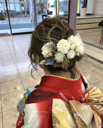 おしゃれなヘアセット